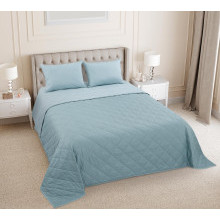 Покрывало стеганое 200х210 см перкаль Морской бриз