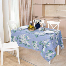 Скатерть 220х145 см рогожка Аромат сирени Скатерть 220х145 см рогожка Аромат сирени