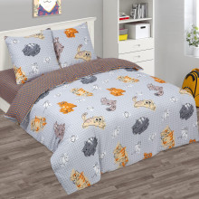 Постельное белье 1,5сп бязь Котовасия