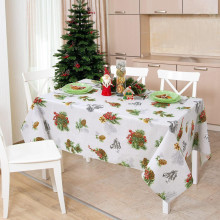 Скатерть 150х145 см рогожка Серебряный звон