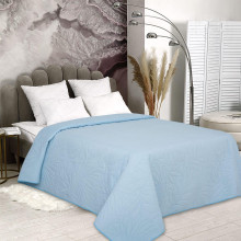 Покрывало 150х215 см полисатин (ультрастеп) Голубой