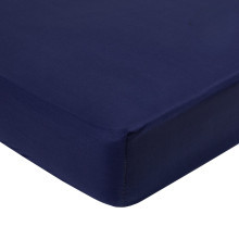 Простыня 140х200 на резинке сатин Синий (борт 20 см)