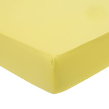 Простыня 160х200 на резинке сатин Лимонный (борт 20 см)