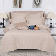 Пододеяльник на молнии евро 205х215 см поплин Капучино