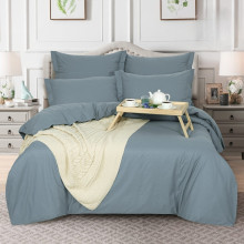 Пододеяльник на молнии евро 205х215 см поплин Пепел