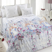 Постельное белье евро перкаль Зазеркалье 4250ПН