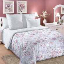 Постельное белье евро перкаль Бал цветов 4250ПН