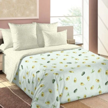Постельное белье евро перкаль Авокадо 4250ПН