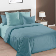 Постельное белье евро перкаль Морская волна арт. 4210ПН