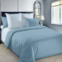 Постельное белье 2 сп/европр. перкаль Голубая лагуна арт. 3210ПН