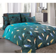 Постельное белье 1,5сп перкаль Дуновение зеленый 1250ПН