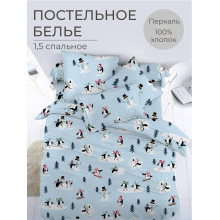 Детское белье 1.5 сп. перкаль Пингвинята арт. 3524 Детское белье 1.5 сп. перкаль Пингвинята арт. 3524