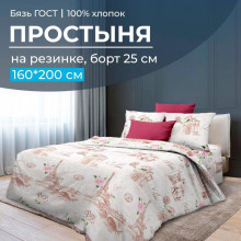 Простыня 160х200 на резинке бязь Парижанка (борт 25 см) Простыня 160х200 на резинке бязь Парижанка (борт 25 см)