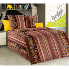 Простыня 80х160 на резинке бязь Спорт коричневый (борт 20 см)