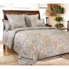 Простыня 90х200 на резинке перкаль Кашмир коричневый (борт 25 см)