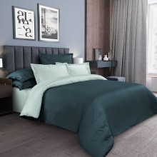 Покрывало стеганое 260х240 см сатин Бирюза