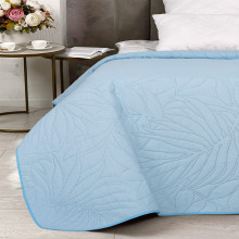 Покрывало 240х215 см ультрастеп Голубой (с кантом)