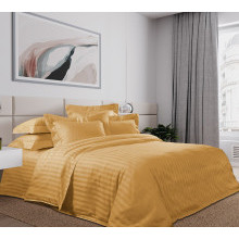 Пододеяльник 230х210 см сатин-страйп (на молнии) Горчичный Пододеяльник 230х210 см сатин-страйп (на молнии) Горчичный