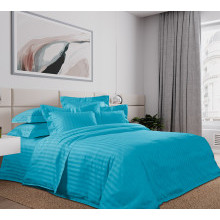 Пододеяльник 230х210 см сатин-страйп (на молнии) Лазурный Пододеяльник 230х210 см сатин-страйп (на молнии) Лазурный