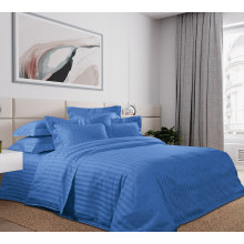 Пододеяльник 185х215 см сатин-страйп (на молнии) Ультрамарин Пододеяльник 185х215 см сатин-страйп (на молнии) Ультрамарин