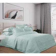 Пододеяльник 230х210 см сатин-страйп (на молнии) Зеленый Пододеяльник 230х210 см сатин-страйп (на молнии) Зеленый