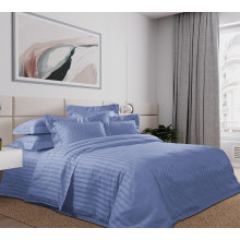 Пододеяльник 185х215 см сатин-страйп (на молнии) Синий Пододеяльник 185х215 см сатин-страйп (на молнии) Синий