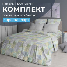 Постельное белье евро перкаль Судока арт.3504