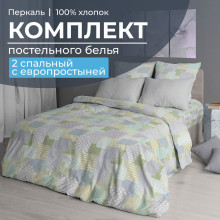 Постельное белье 2 сп/европр. перкаль Судока арт.35021