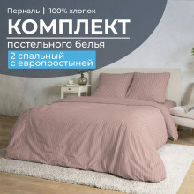 Постельное белье 2 сп/европр. перкаль Лунная соната розовый арт.35021
