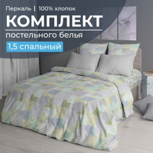 Постельное белье 1,5сп перкаль Судока арт.3501