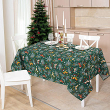 Скатерть 220х145 см рогожка Лошадки