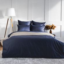 Постельное белье NUANCE 2 сп с европростыней сатин Ночная тень