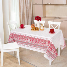 Скатерть 150х145 см рогожка Вышивка русская