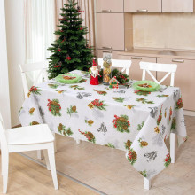 Скатерть 120х145 см рогожка Серебряный звон