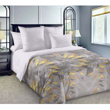 Постельное белье зима-лето 2 сп. с европростыней перкаль Солнечные птицы 2 арт. 3553ПН