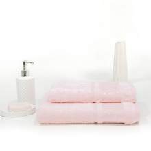 Набор полотенец 50х90 и 70х140 бамбук Бамбук розовый
