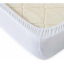 Простыня 120х200 на резинке трикотажная Белый