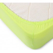 Простыня 160х200 на резинке трикотажная Салатовый