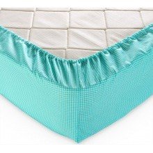 Простыня 200х200 на резинке перкаль Текстура мята