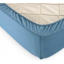 Простыня 90х200 на резинке трикотажная Голубая ель