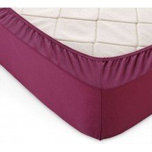 Простыня 160х200 на резинке трикотажная Марсала