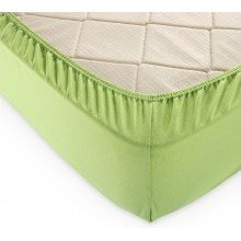 Простыня 90х200 на резинке трикотажная Трава