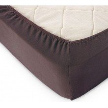 Простыня 90х200 на резинке трикотажная Шоколад