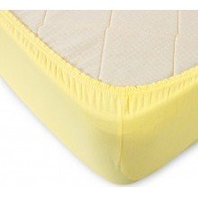 Простыня 180х200 на резинке трикотажная Желтый