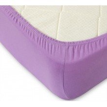 Простыня 200х200 на резинке трикотажная Сиреневый