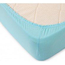 Простыня 90х200 на резинке трикотажная Бирюзовый