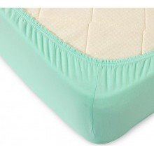 Простыня 90х200 на резинке трикотажная Мятный