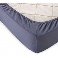 Простыня 200х200 на резинке трикотажная Графит