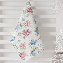 Полотенце 50х70 рогожка Букет белый