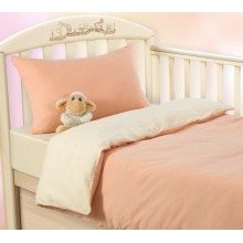 Ясельное постельное белье 60х120/рез. трикотаж Нежный персик